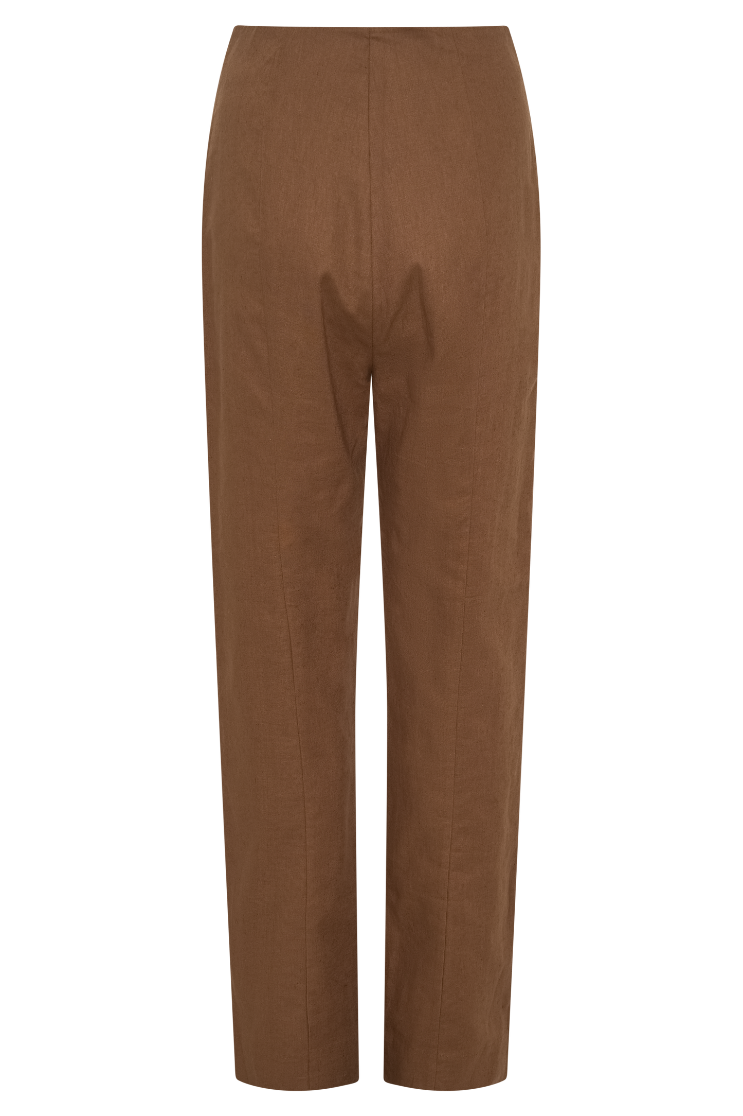 Dora Linen Straight Leg Pant - Cacao Brown