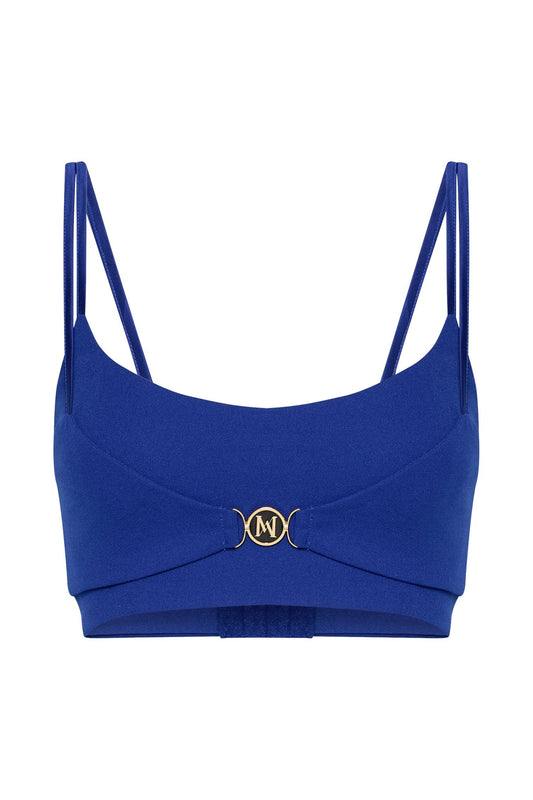 Blythe Double Strap Crop Top - Cobalt Blue