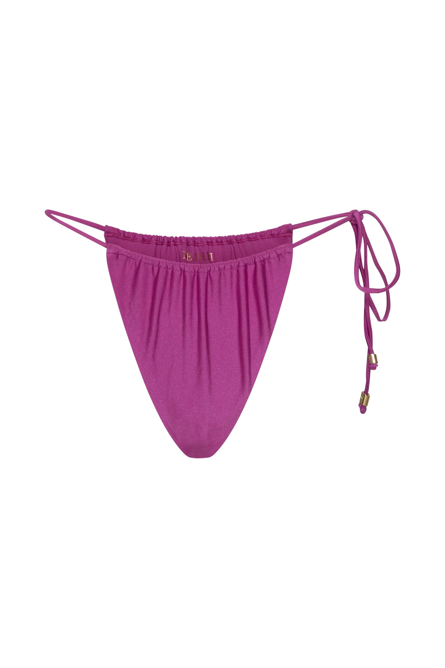 Andie Ruched String Side Bikini Brief - Violet