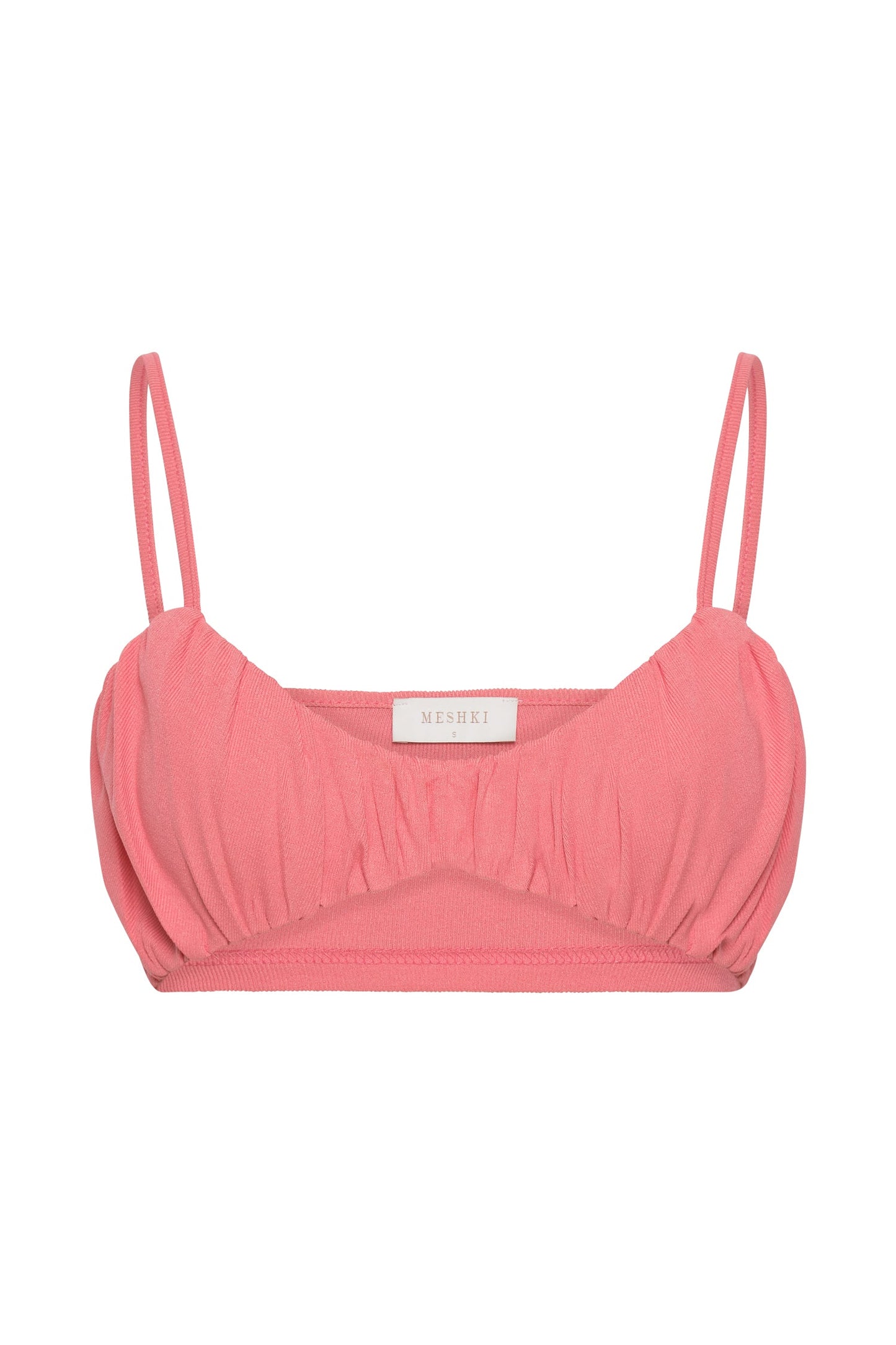 Jordan Ruched Front V Front Top - Pink