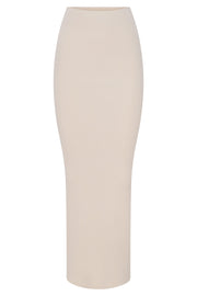 Kaesha Split Maxi Knitted Skirt - Bone