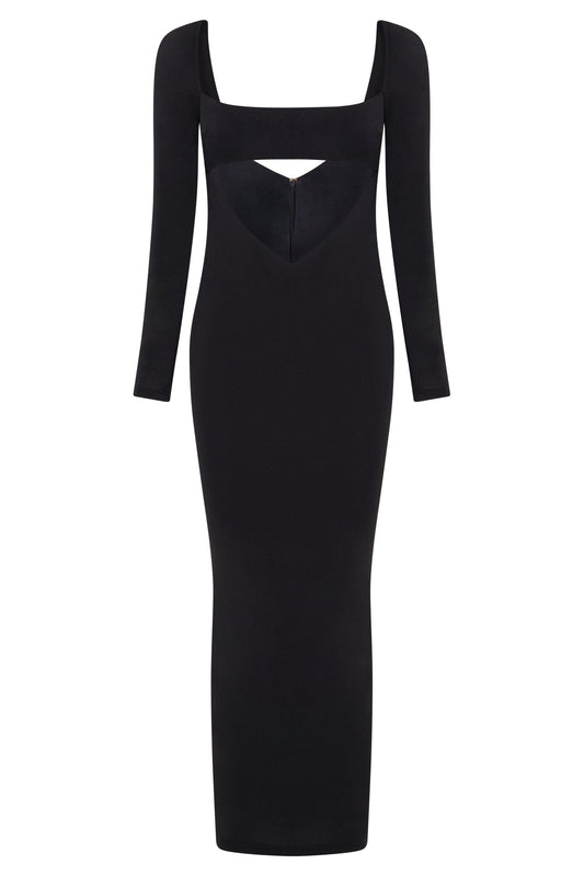 Ashleigh Cut Out Bandeau Maxi Dress - Black