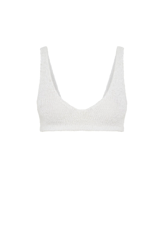 Mary Knit Bralette - White