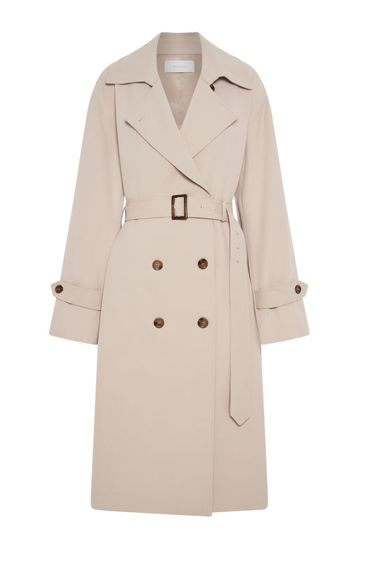 Keily Super Oversized Trench Coat - Bone