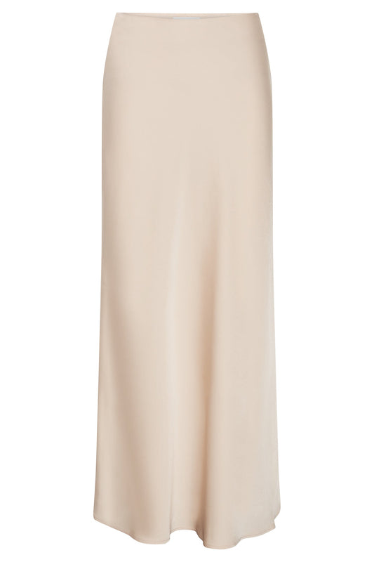 Missy Maxi Satin Skirt - Champagne