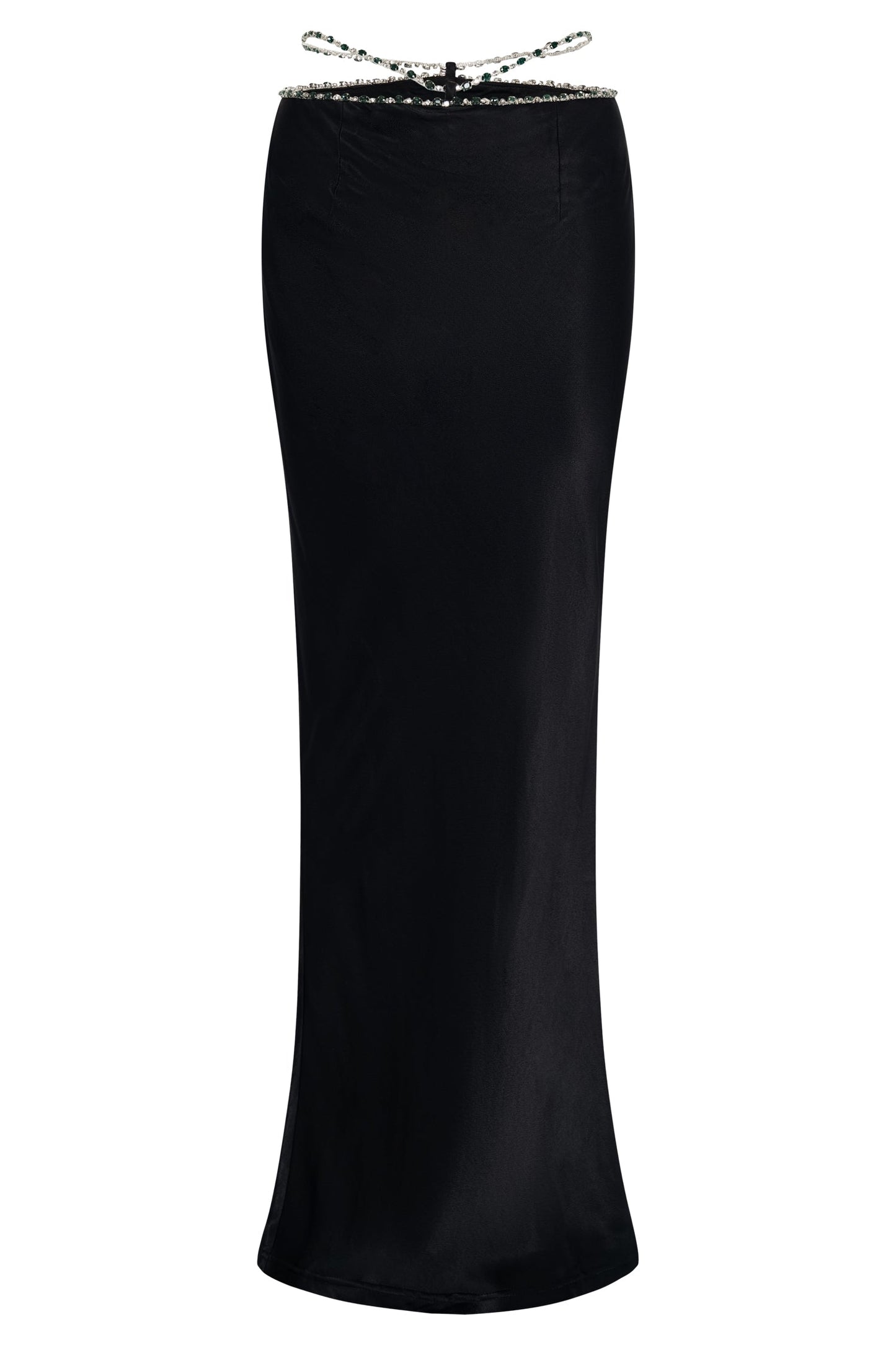 Havva Diamante Trim Maxi Skirt - Black