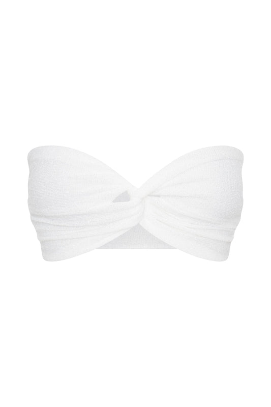 Estere Towelling Bandeau - White