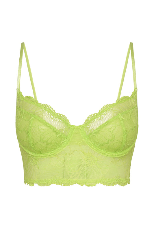 Cersei Lace Bralette - Lime Green