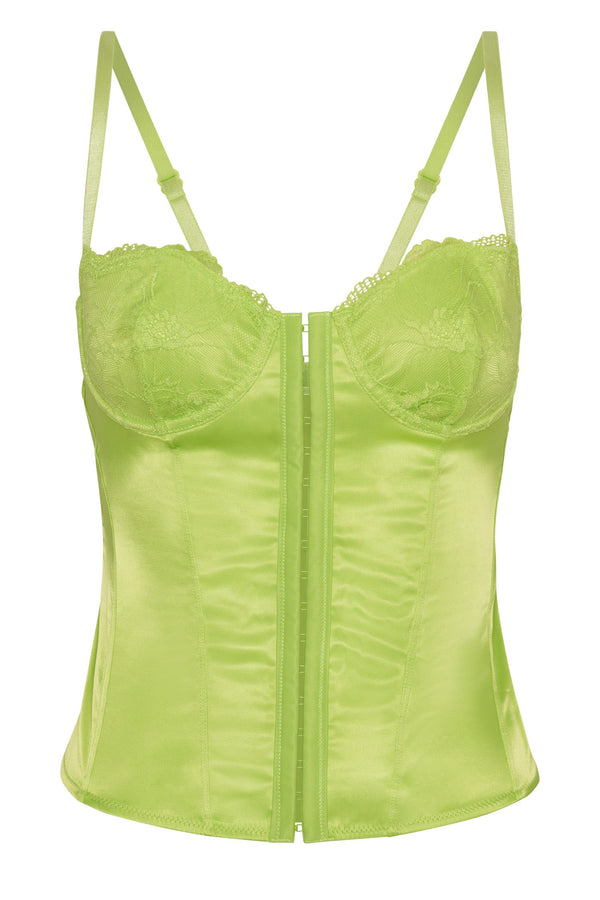 Urban Outfitters Lime Knot Front Out From Under Bodysuit Size