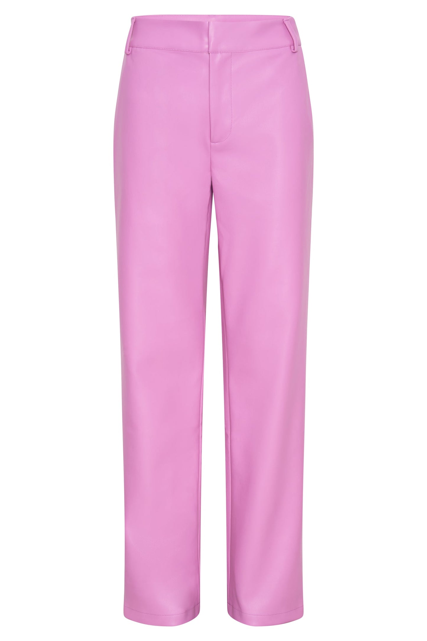 Matilda Slouchy Low Rise Faux Leather Pant - Rose Pink