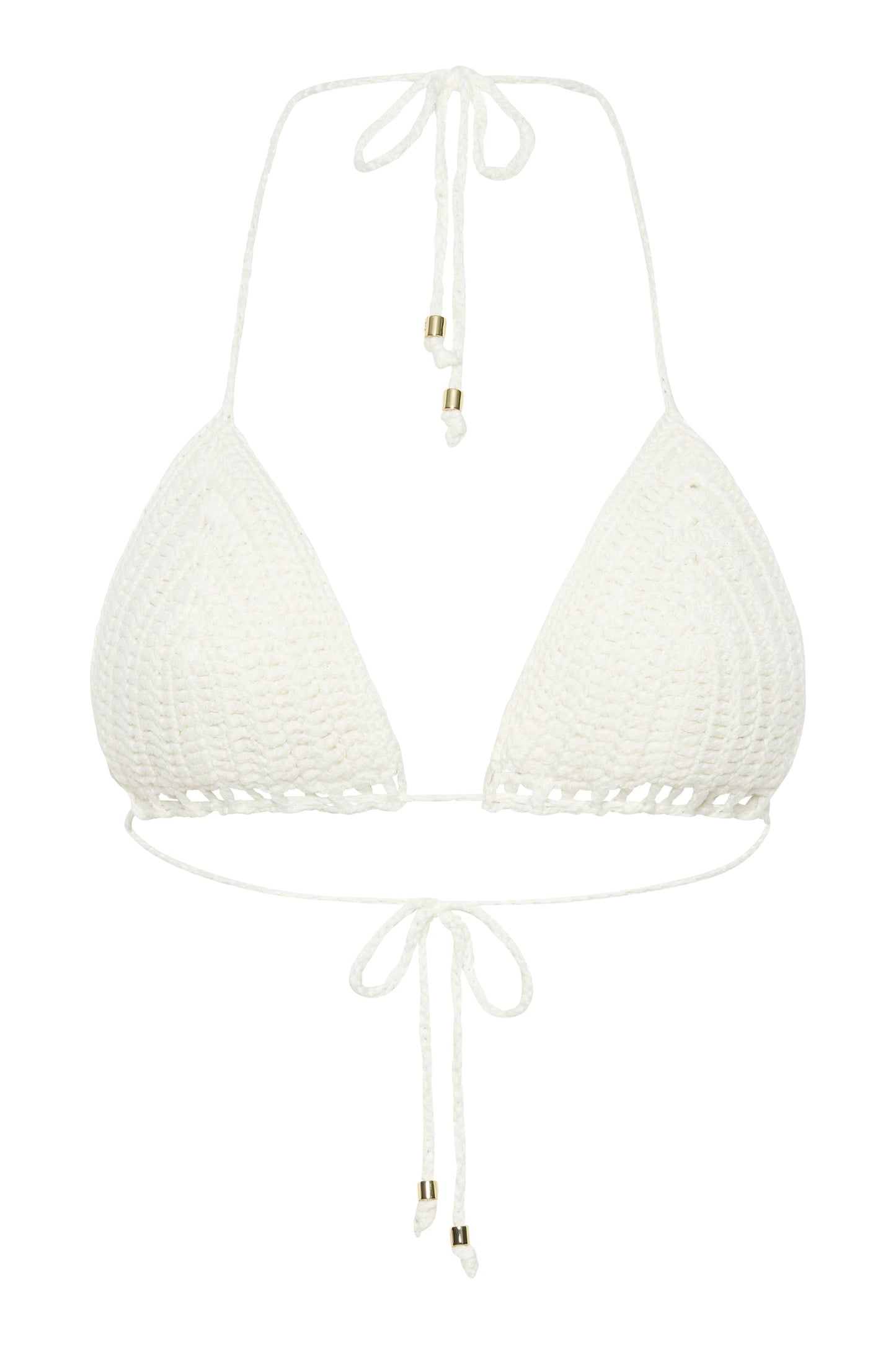 Korina Crochet Bikini Top - White