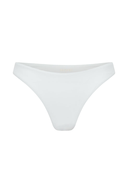 Rosie Recycled Nylon Cheeky Cut Bikini Bottoms - White