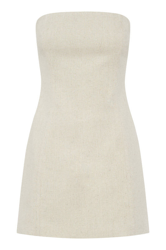 Maci Linen Mini Dress - Natural