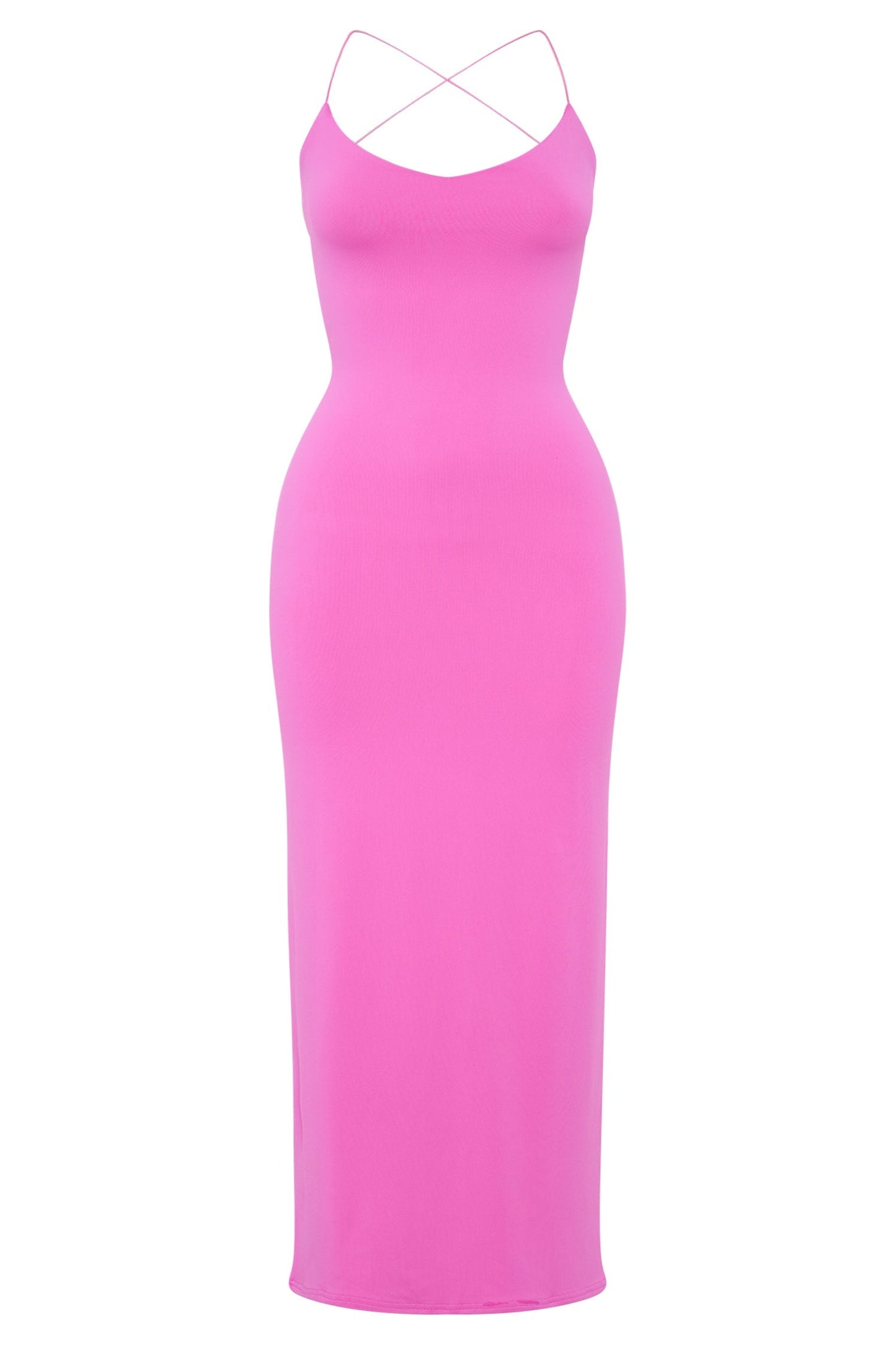 Sabine Backless Maxi Dress - Bubblegum Pink