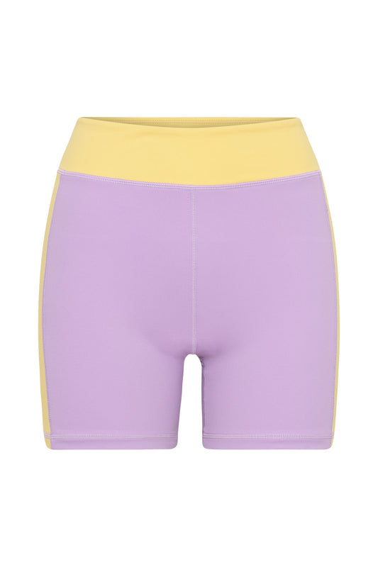 Taleah Two Tone Shorts - Lilac/Yellow