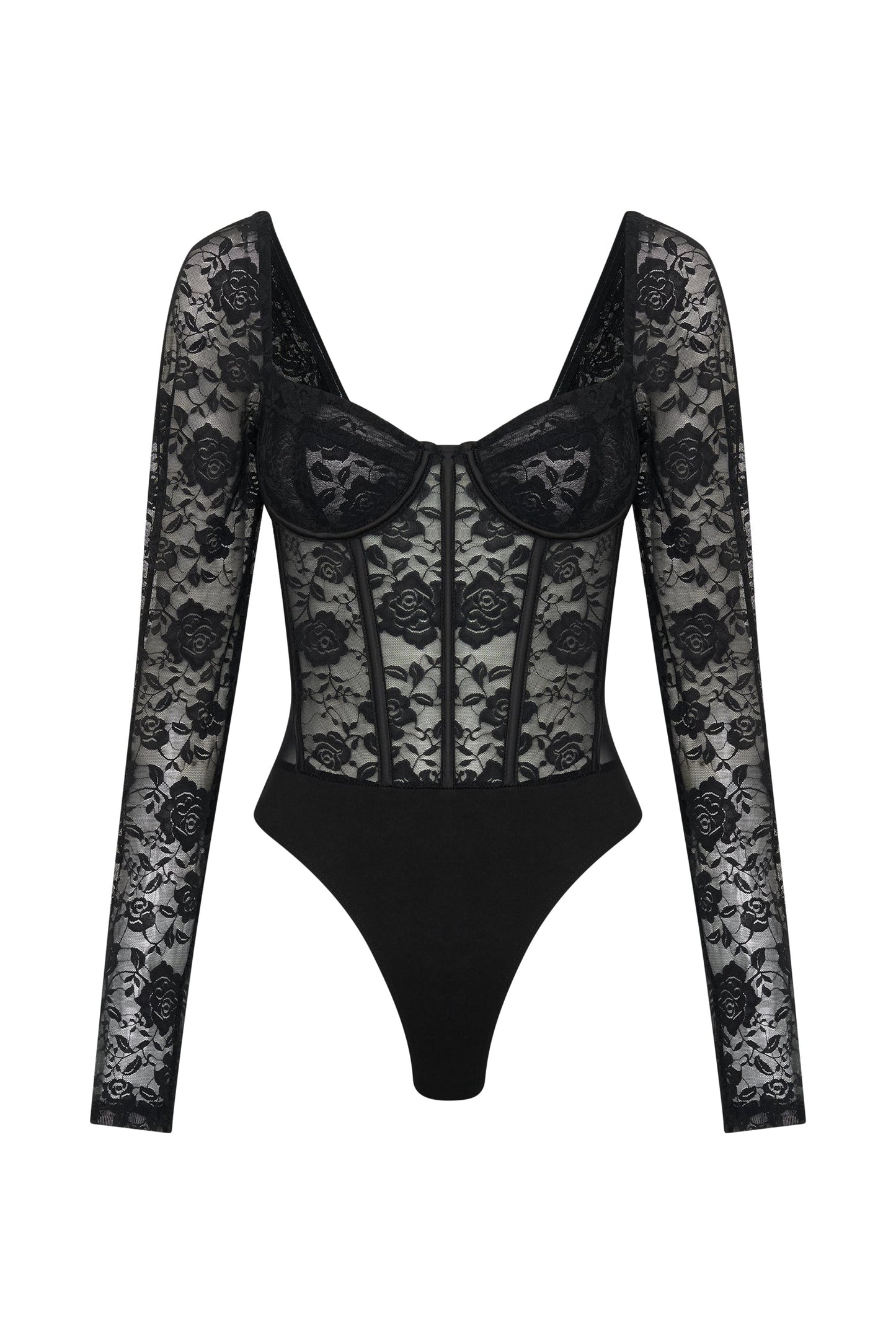 Cheryl Lace Bodysuit - Black