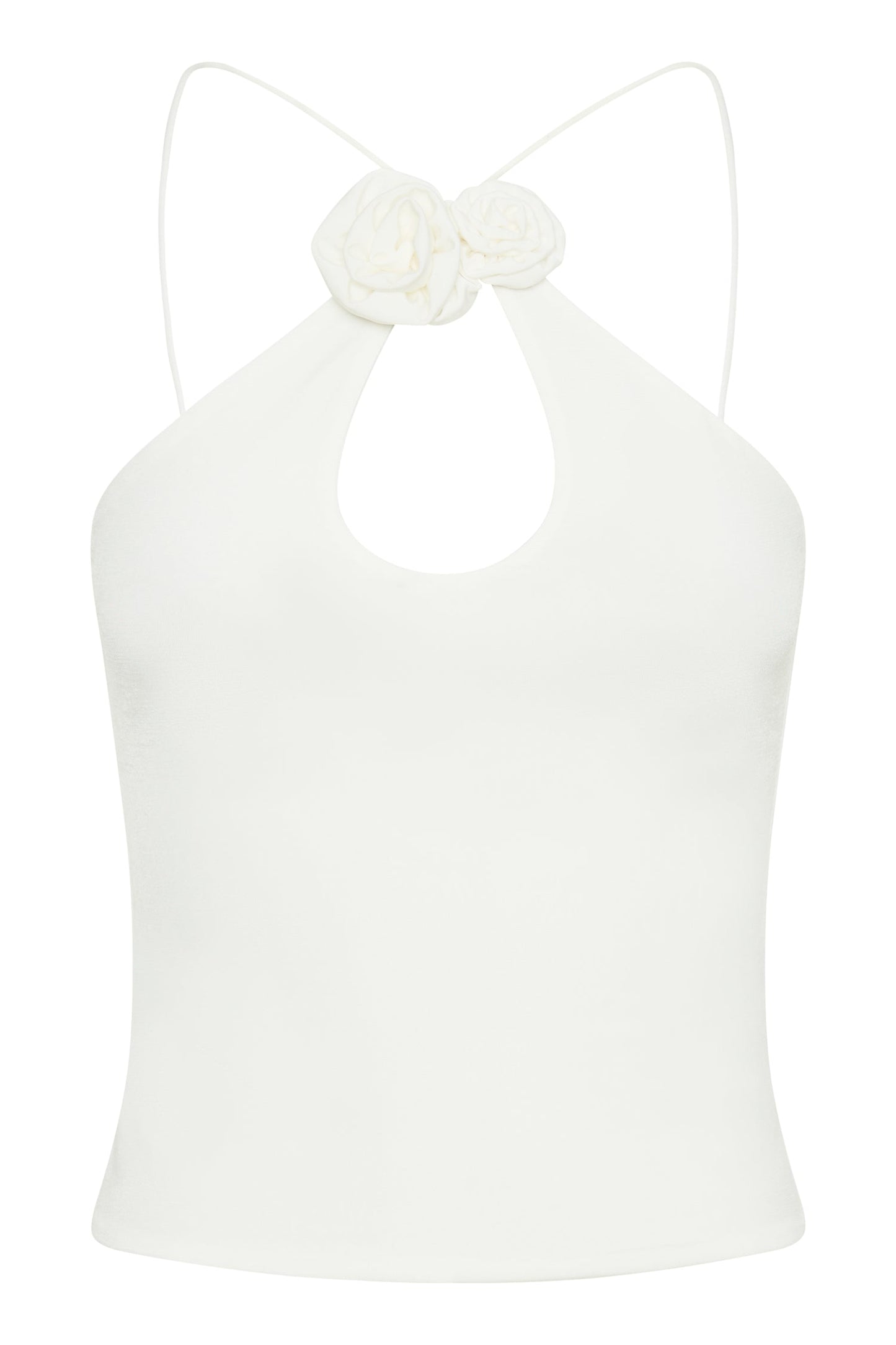 Adeline Rose Halter Top - White