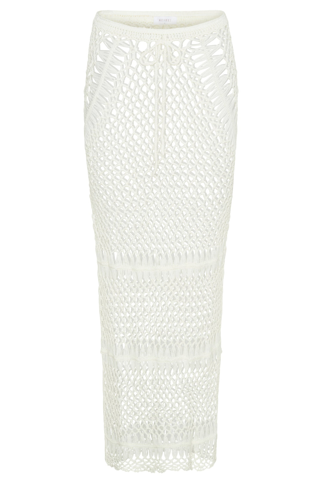 Bonnie Crochet Maxi Skirt - White- MESHKI U.S