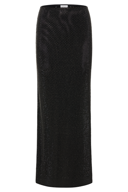 Erika Diamante Maxi Skirt - Black