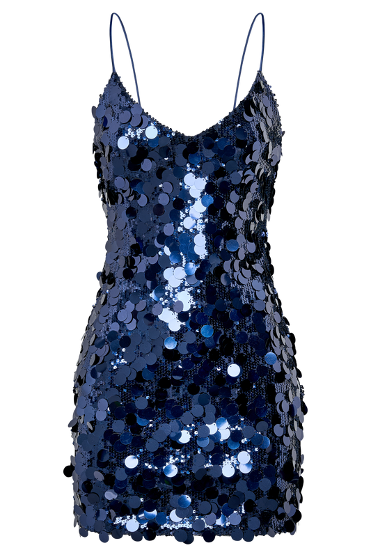 Romilly Sequin Mini Dress - Midnight Navy