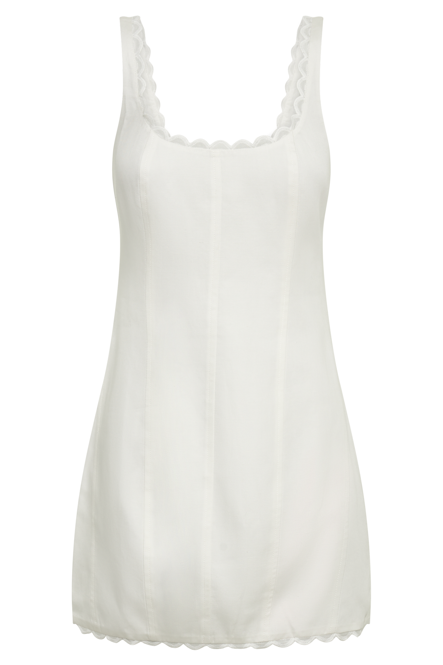 Rose Cotton Corset Mini Dress - White