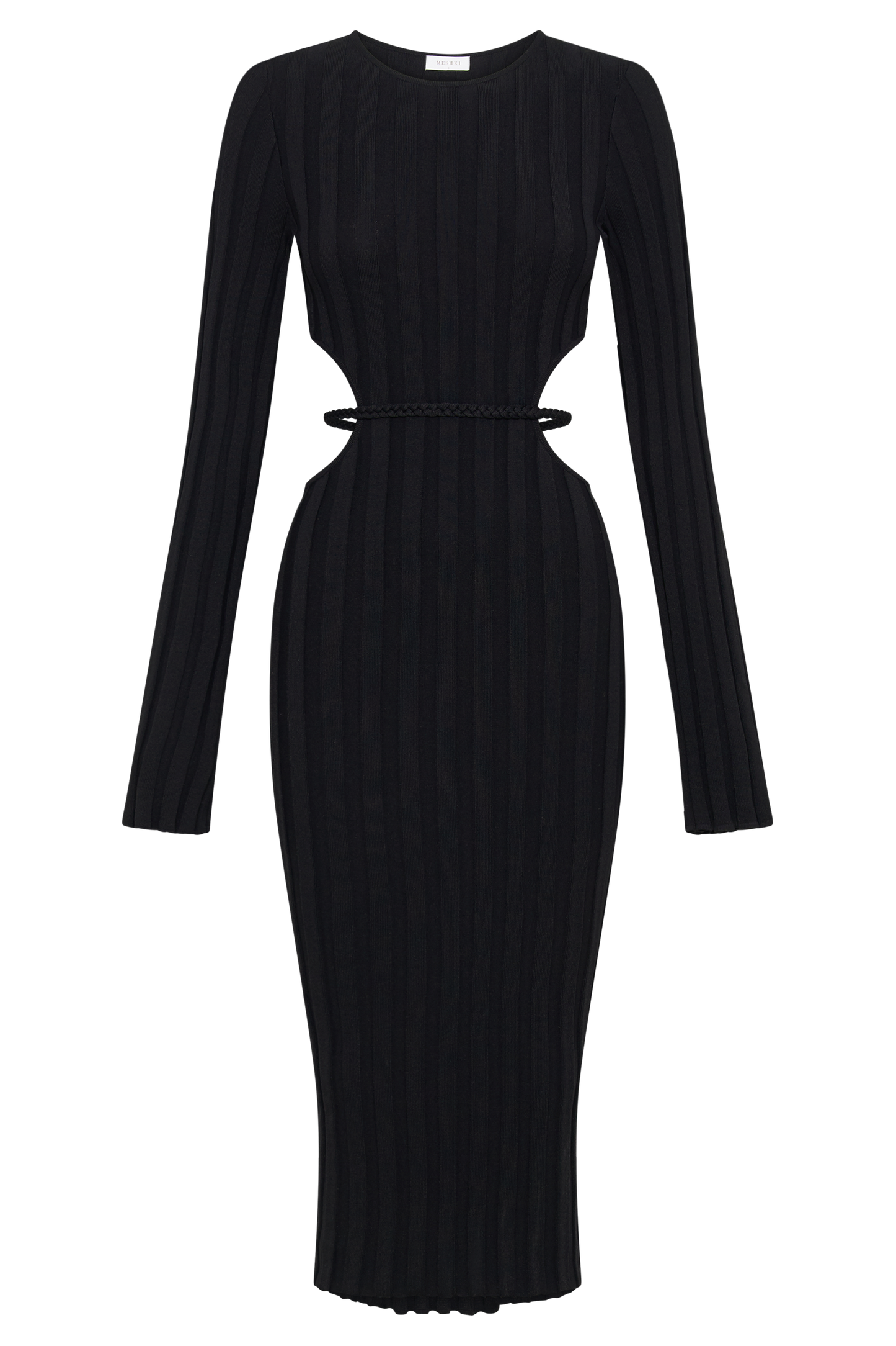 Elodie Knit Midi Dress - Black