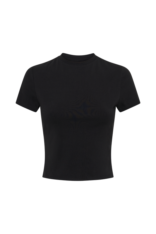 Jeanie Longline T-Shirt - Black