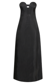 Chantelle Liquid Satin Midi Dress - Black