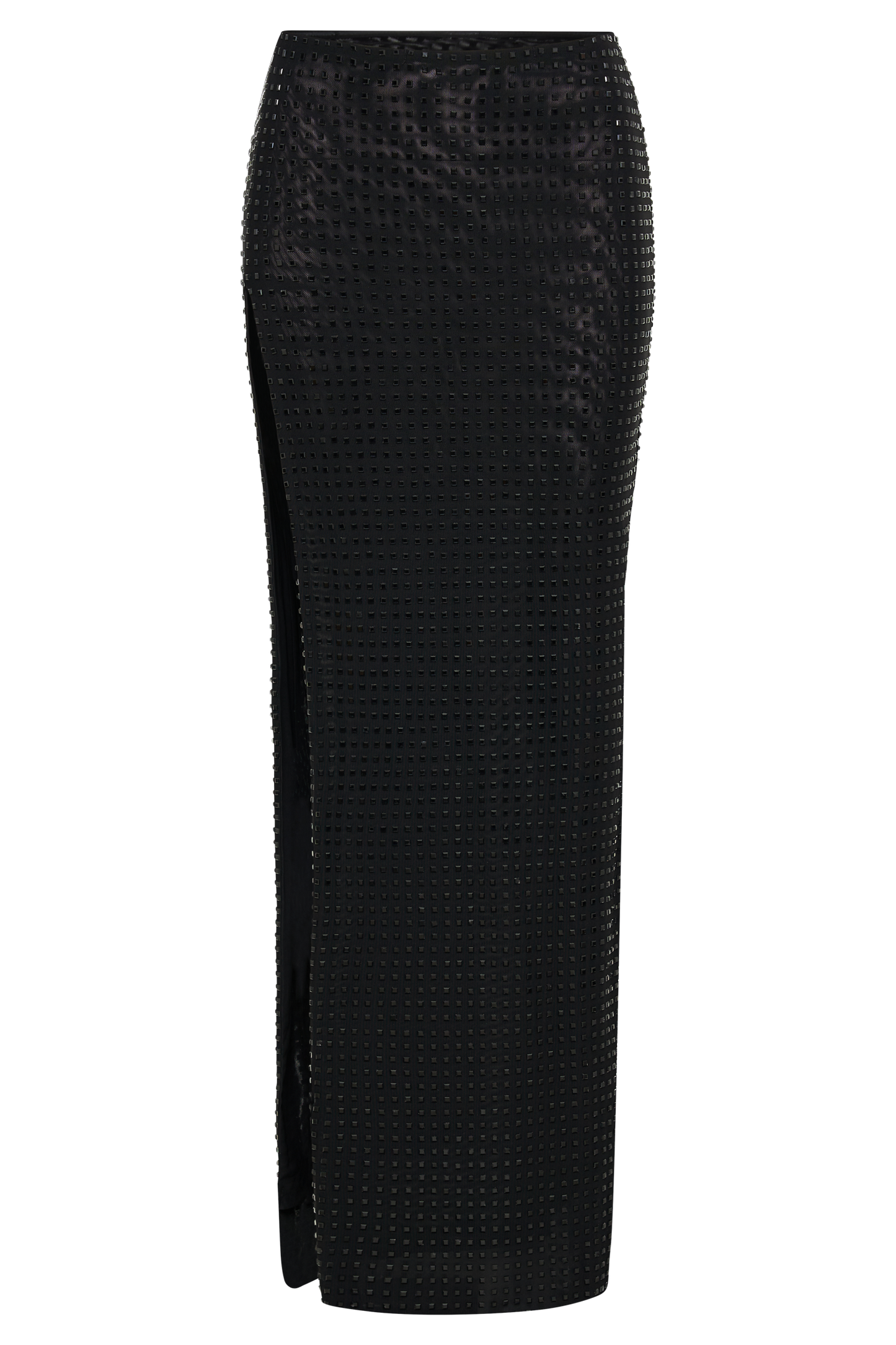 Ellery Square Diamante Maxi Skirt - Black