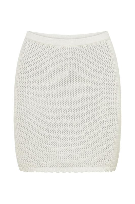 Sylvana Crochet Mini Skirt - White