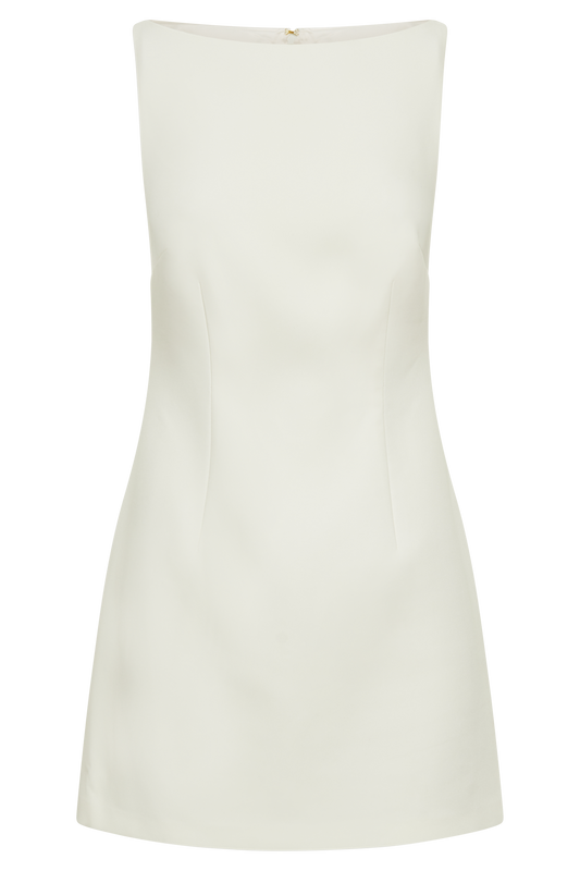 Angela Suiting Mini Dress - Ivory