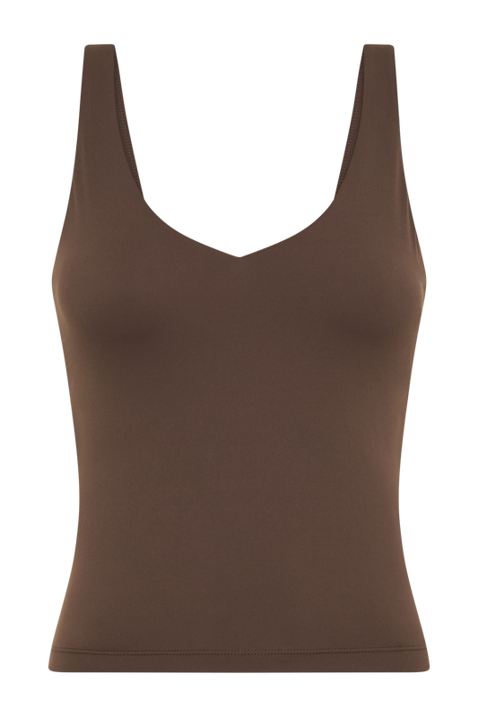 Nadine Yoga Top - Dark Chocolate