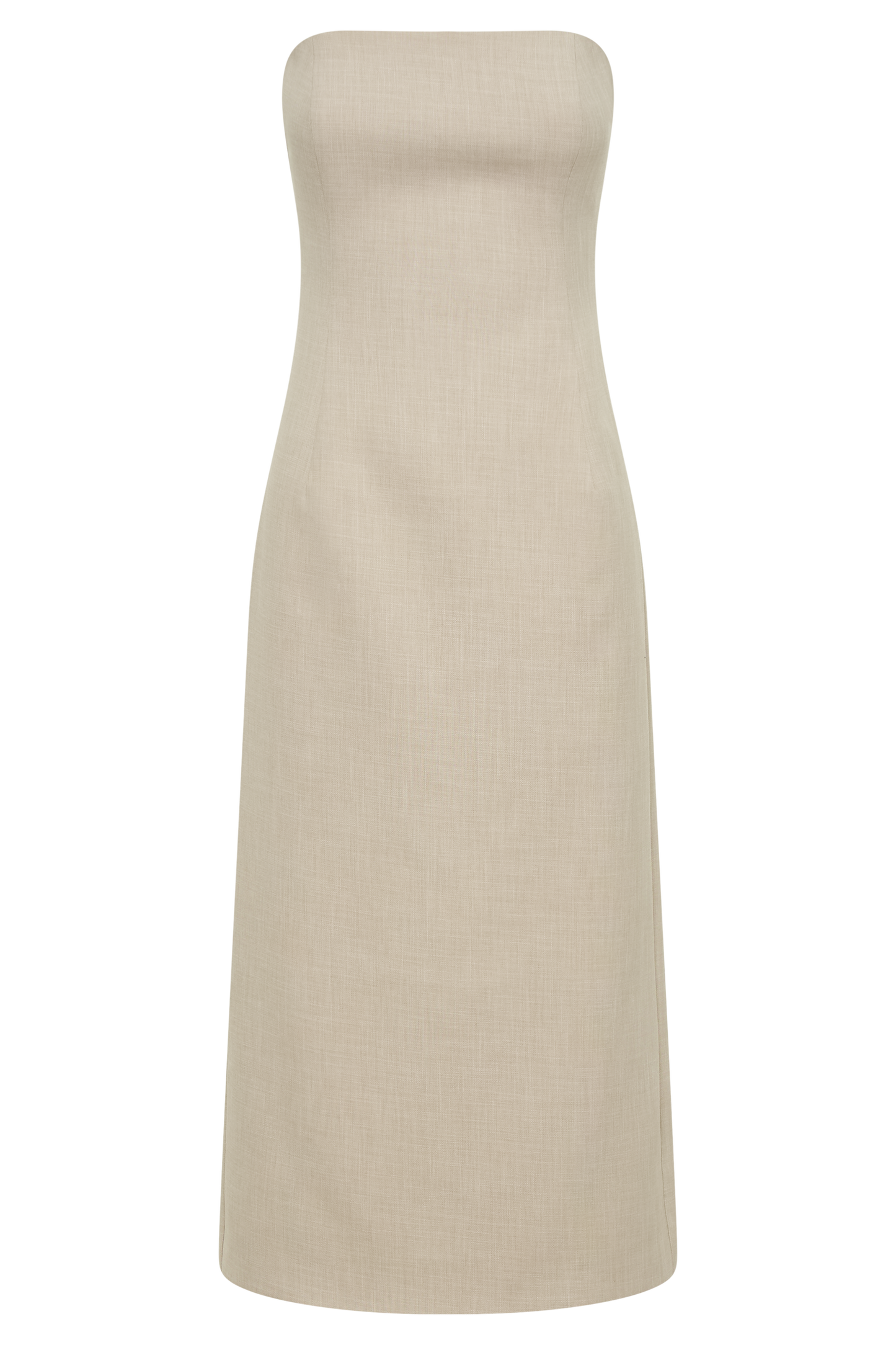 Sable Textured Midi Dress - Natural