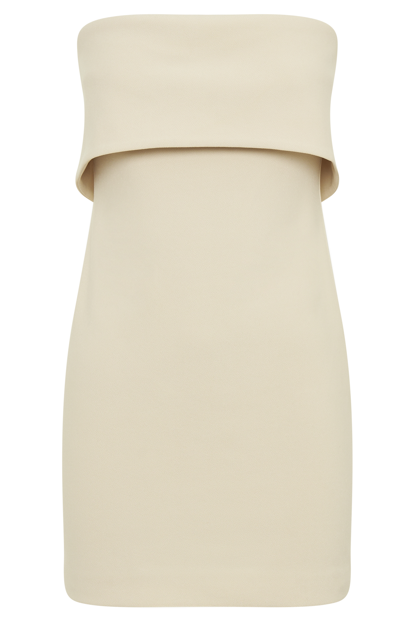 Mariska Strapless Crepe Mini Dress - Cream