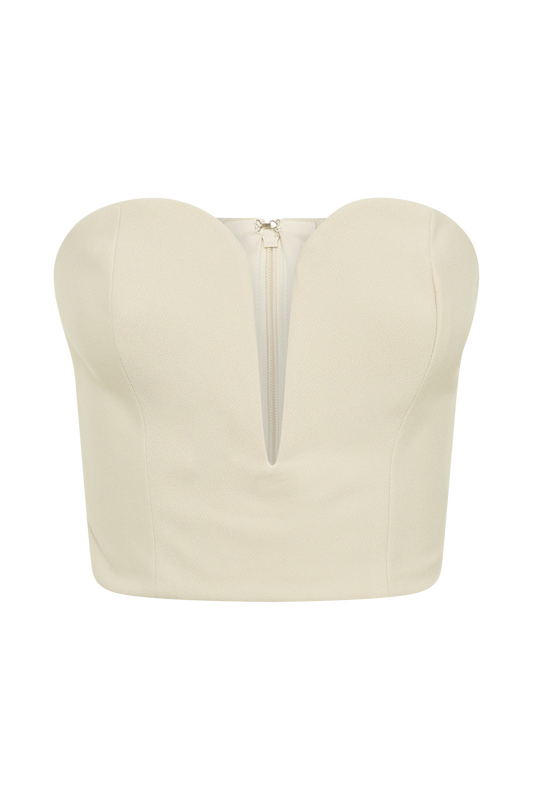 Dahlia Strapless V Corset - Cream