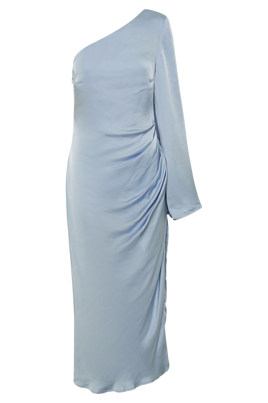 Nyomi One Shoulder Maxi Dress - Ice Blue