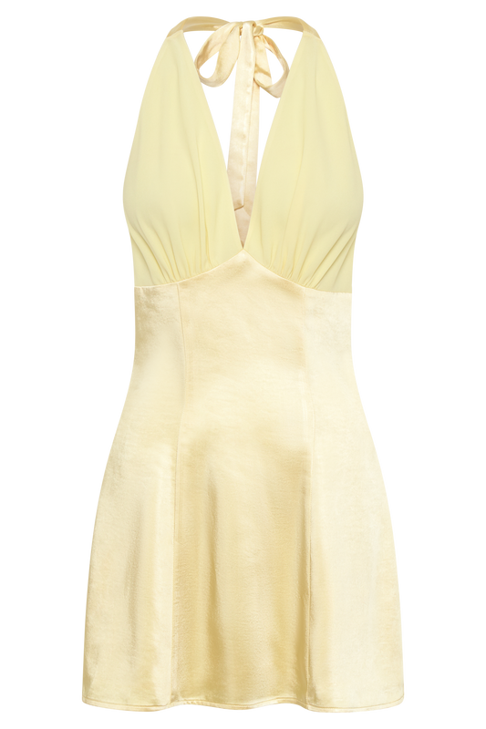 Richelle Satin Mini Dress - Butter