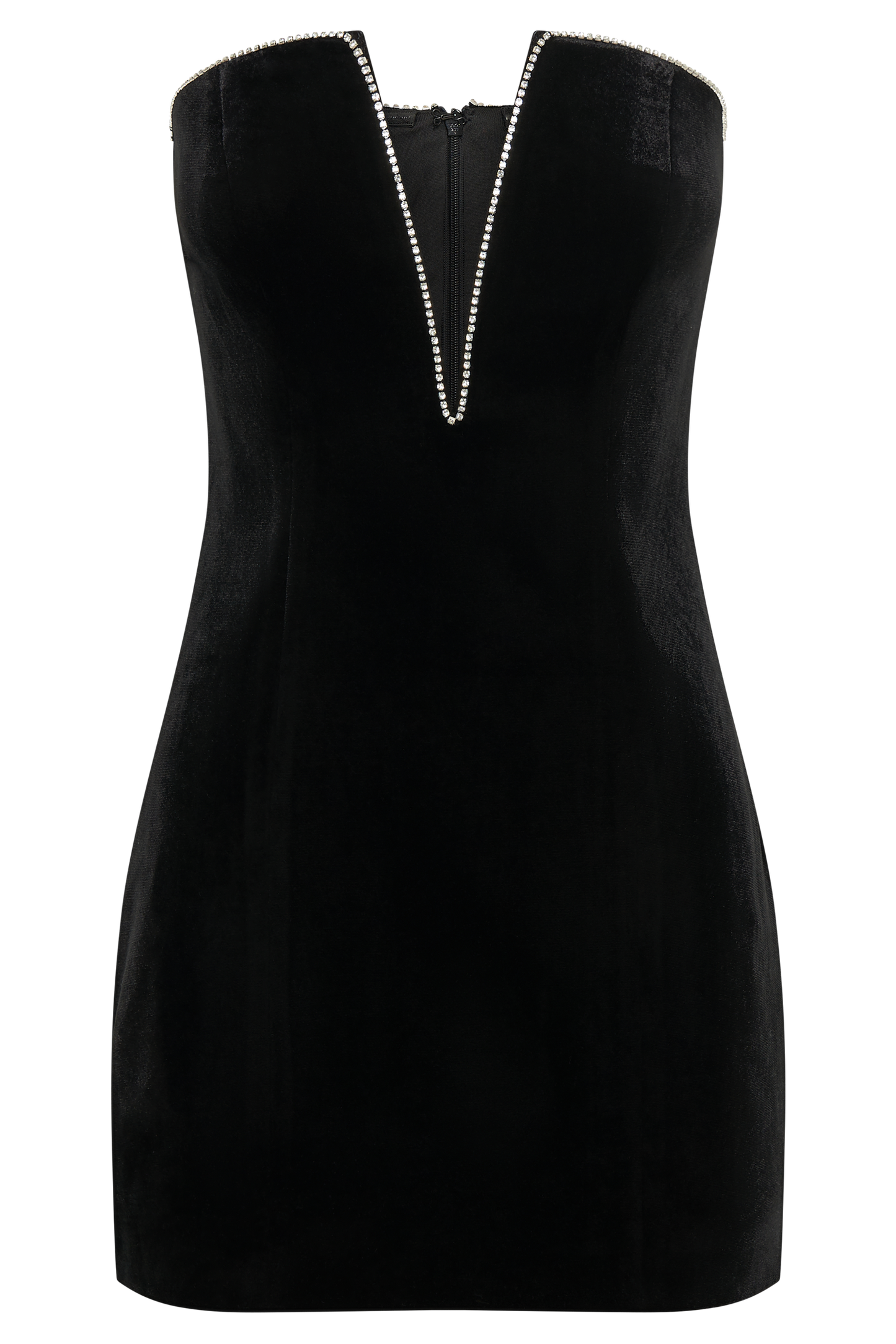 Elysia Velvet Mini Dress - Black