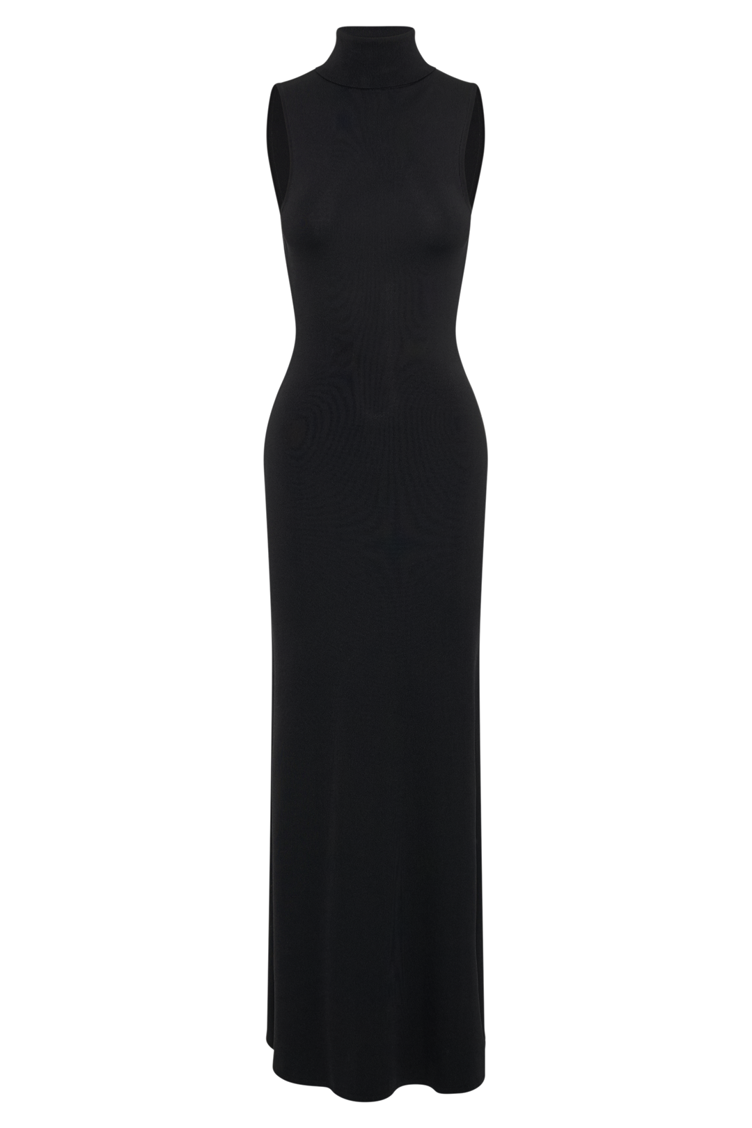 Louisa High Neck Knit Maxi Dress - Black- MESHKI U.S