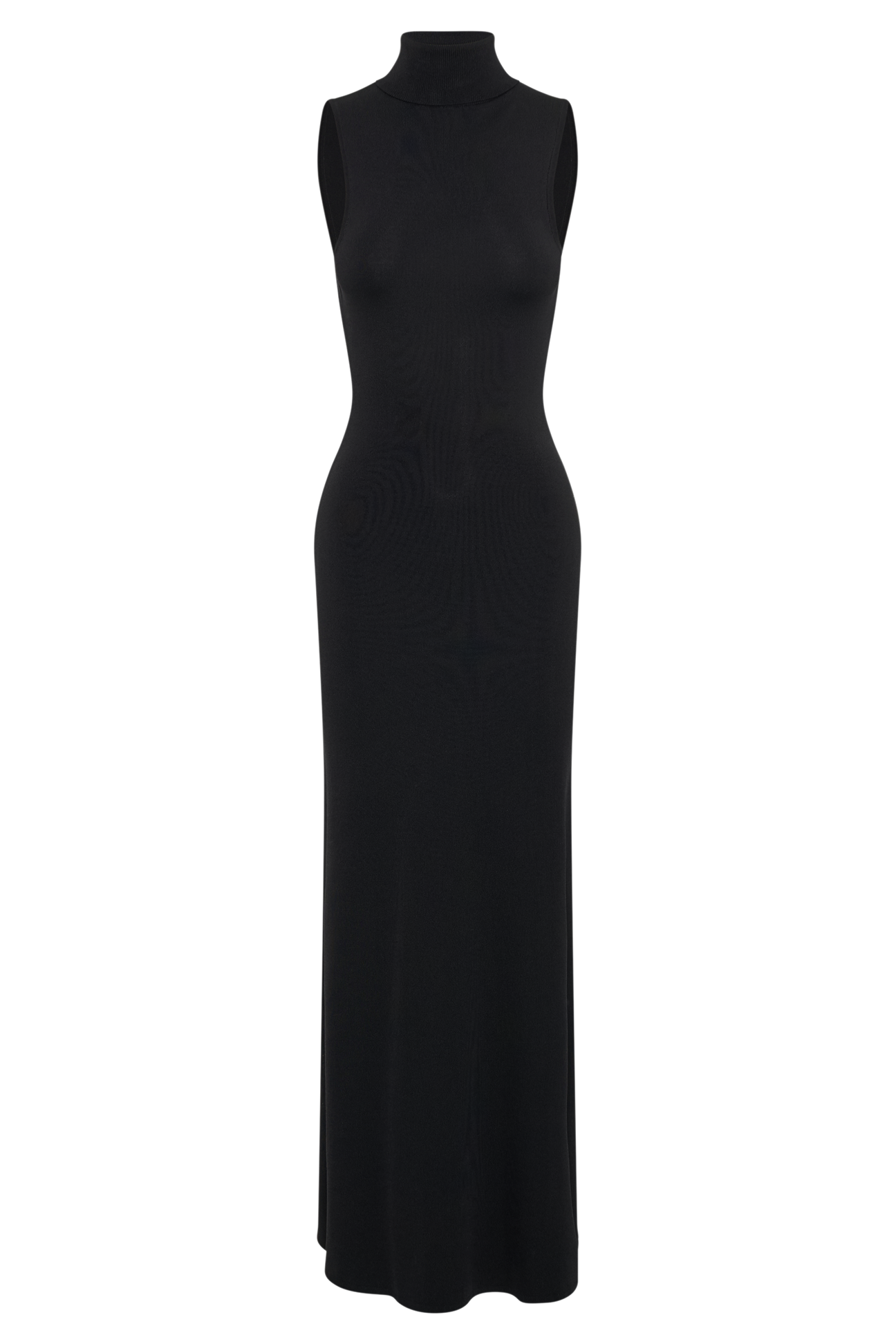 Louisa High Neck Knit Maxi Dress - Black- MESHKI U.S