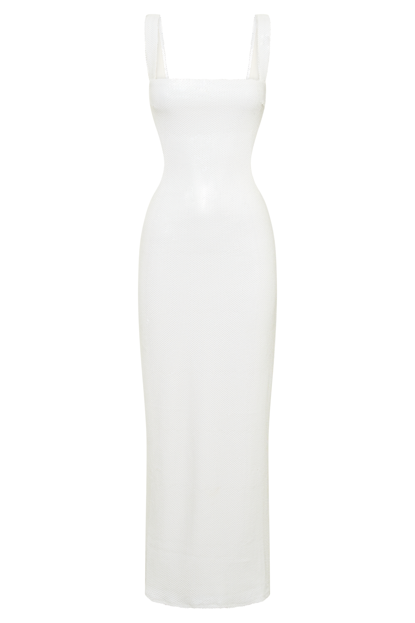 Adoria Sequin Cut Out Maxi Dress - White