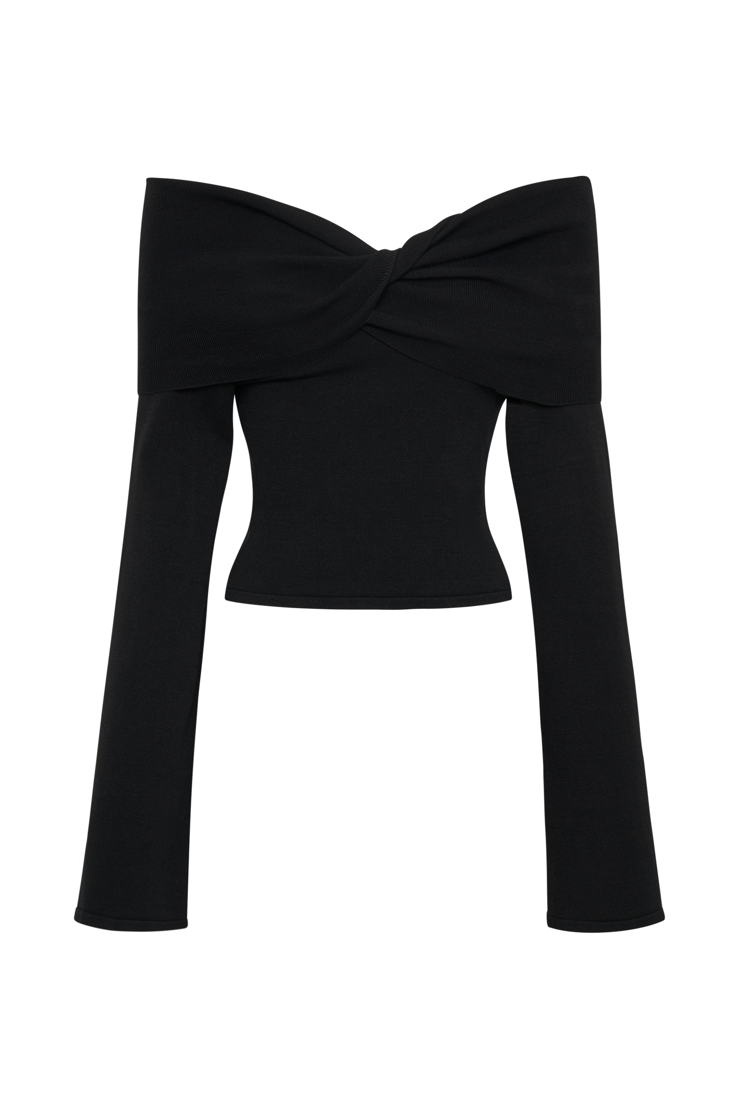 Marlisa Off Shoulder Twist Top - Black