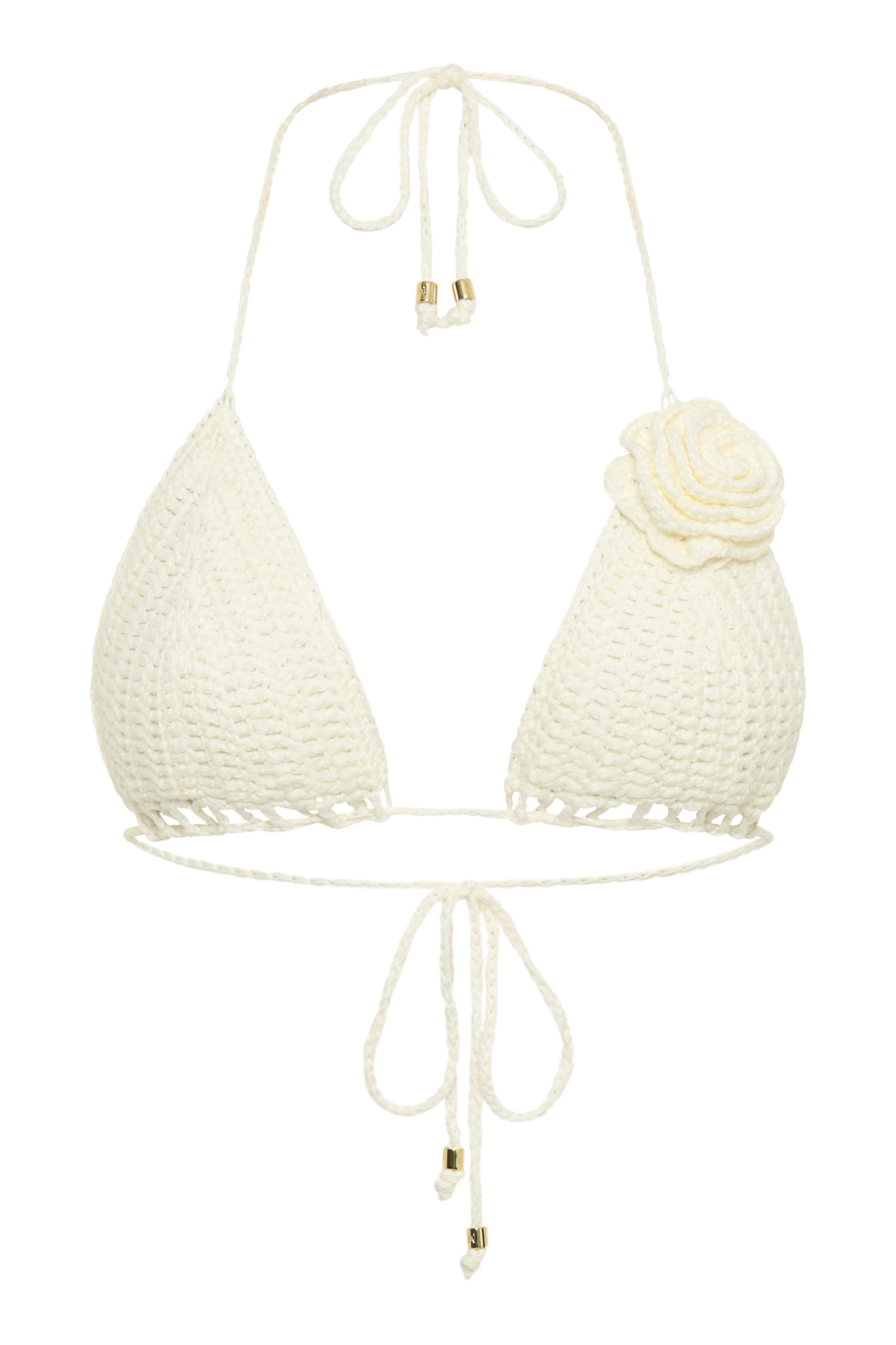 Verali Rose Crochet Bikini Top - Ivory