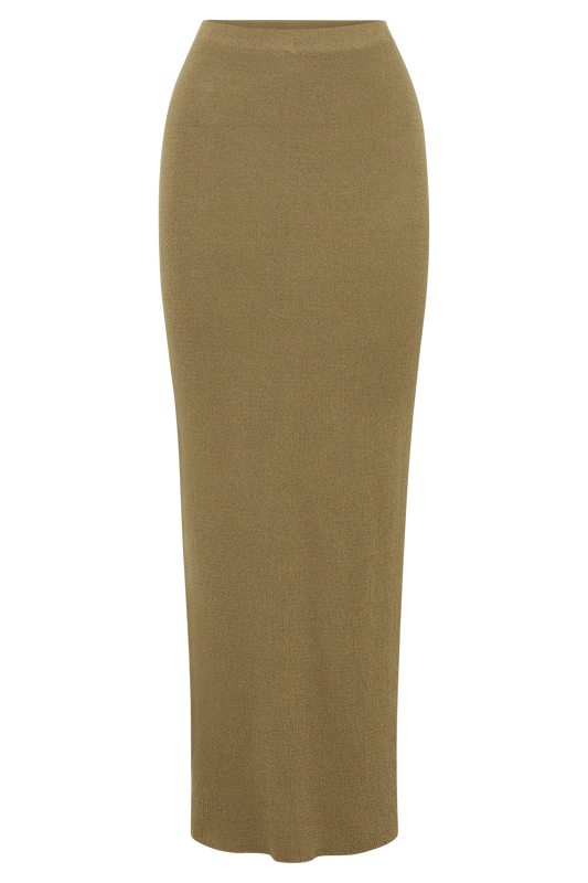 Maribelle Knit Maxi Skirt - Olive