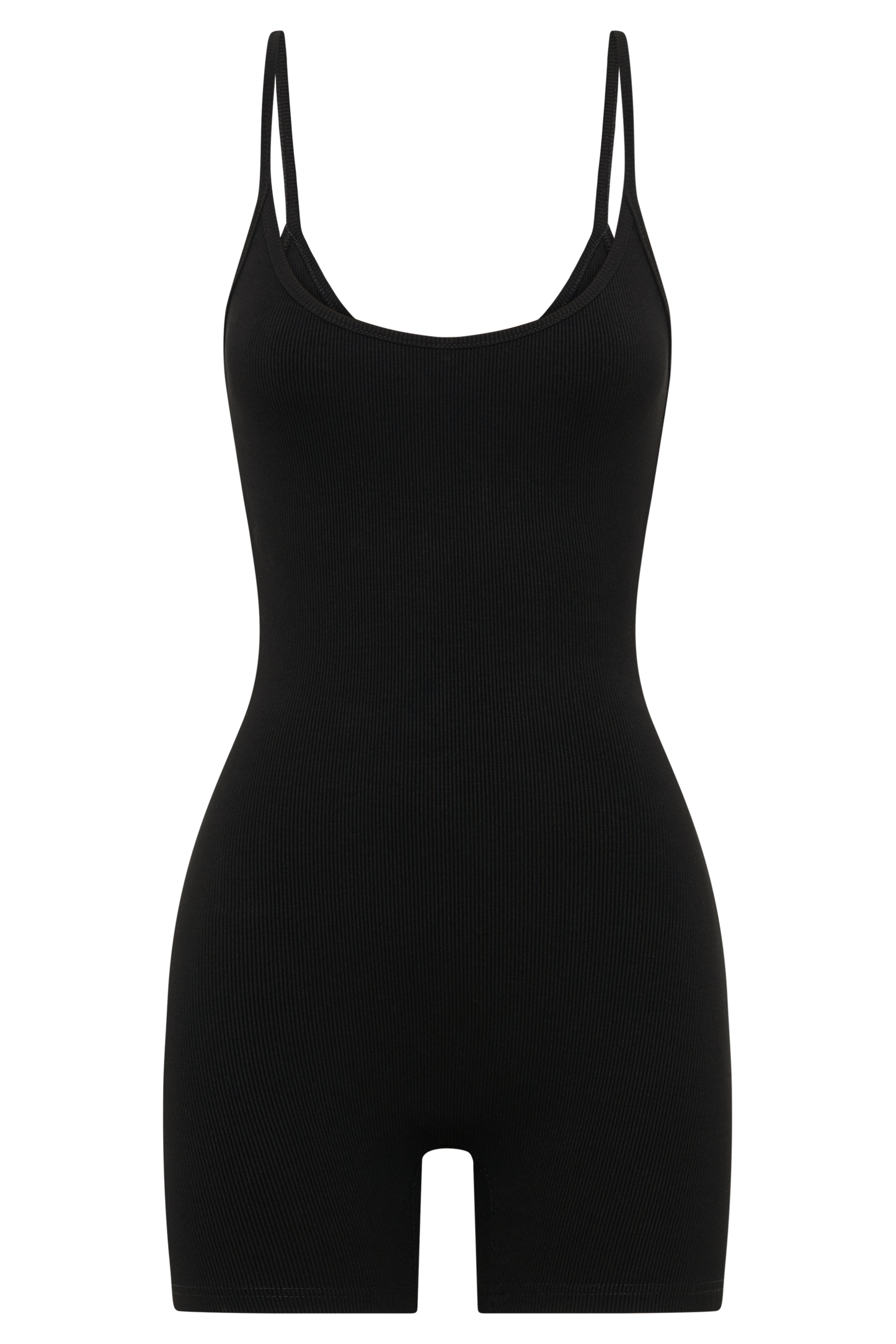 Alexis Ribbed Cami Playsuit - Black