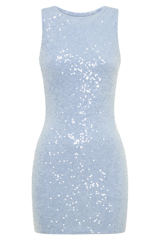 Anastasia Sequin Mini Dress - Ice Blue