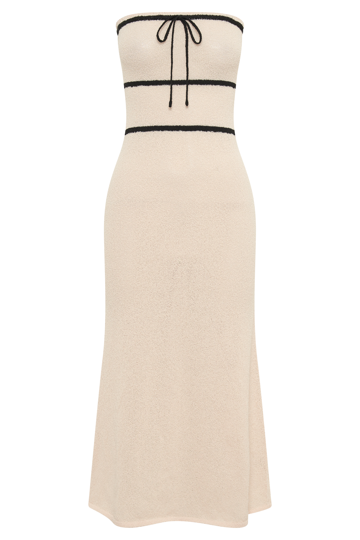 Dawn Strapless Knit Midi Dress - Cream