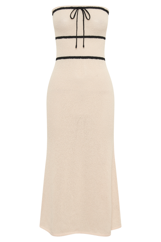 Dawn Strapless Knit Midi Dress - Cream