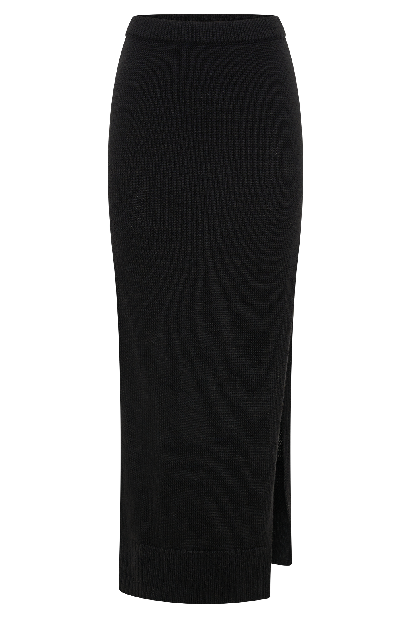 Brittany Knit Midi Skirt - Black