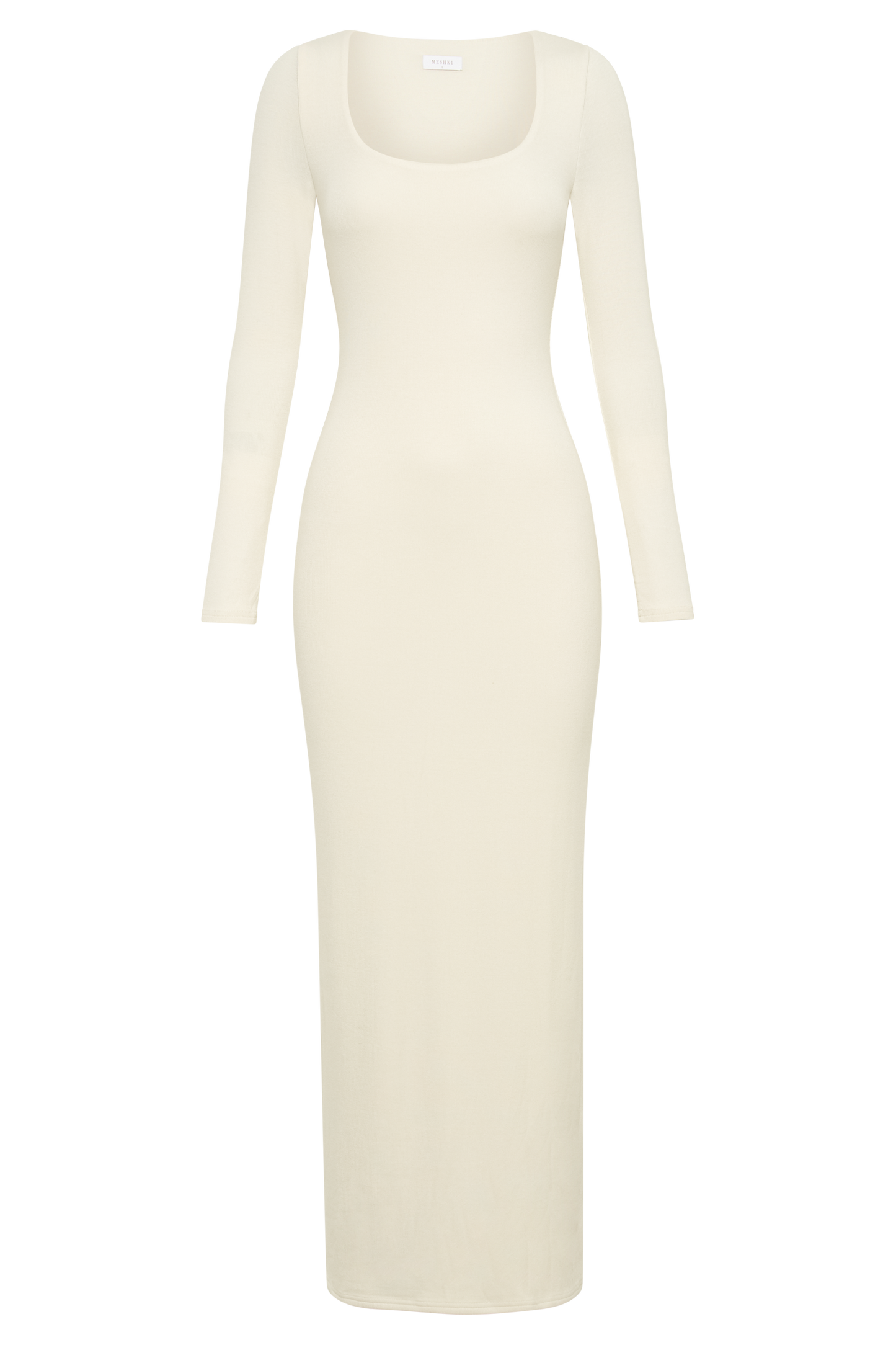 Vanessa Modal Long Sleeve Midi Dress - Bone